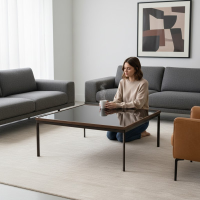 Braun Möbel Design Couchtisch Wohnzimmer Luxus Tisch Einrichtung Neu