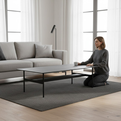 Schwarz Couchtisch Wohnzimmer Einrichtung Design Kaffeetisch Neu Möbel