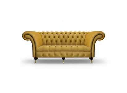 Chesterfield Luxus Möbel Dreisitzer Sofa Couch Textil Polstersofa Wohnzimmer