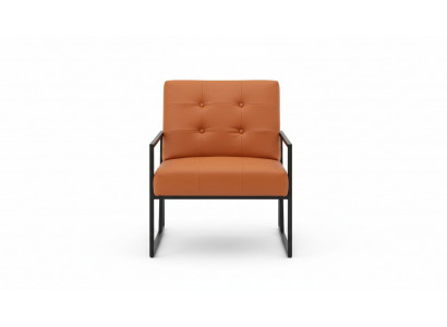  Wohnzimmer Sessel Orange Neue luxuriöse Metallbeine Textilpolsterung