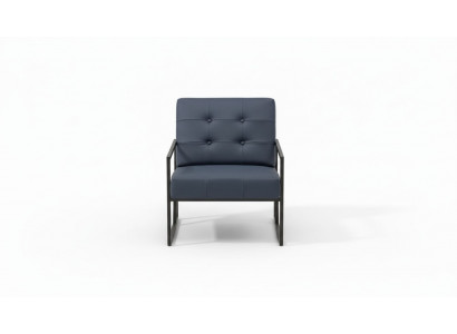  Sessel 1-Sitzer schwarz Textil Metallbeine Wohnzimmer Luxus Esszimmer