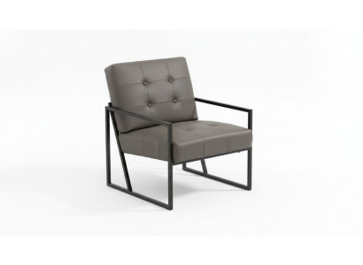  Wohnzimmer Sessel Dunkelgrau 1-Sitzer Metallbeine + Textilpolsterung