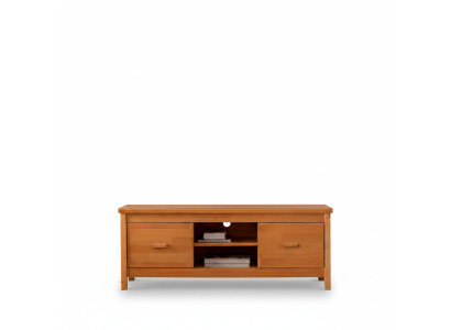 Eleganter Brauner TV-Ständer Wohnzimmer Lowboard Holz Schubladentisch