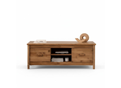 Eleganter Brauner TV Ständer Holz Fernsehtisch Wohnzimmer Luxuriöser RTV
