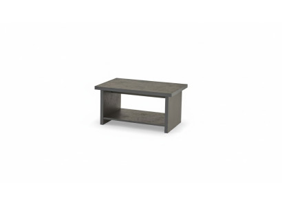 Couchtisch Grau Einfarbig Modern Arbeitszimmer Rechteckig Form mit Regal