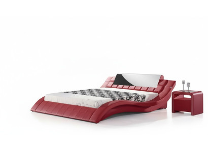 Luxuriöses rotes Design-Bett Doppelbett Hotelbett 180x200