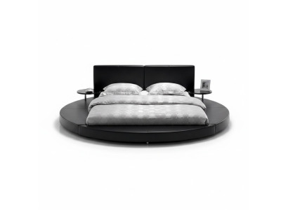 Schwarzes Design-Jugendbett – luxuriöses Doppelbett in Vollgröße, hotelneu