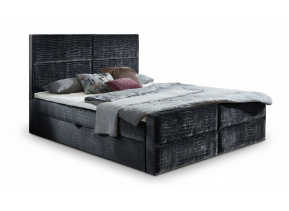 Luxus Doppelbett 180cm Schlafzimmer Bett Moderne Möbel Holz Grau Qualität