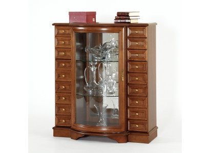 Vitrine Schubladenschrank Glasvitrine Schaukästchen Glasschrank Regalvitrine