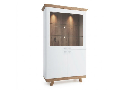 Vitrine Glasvitrine Glasschrank Massivholzschrank Hochschrank Schrankvitrine