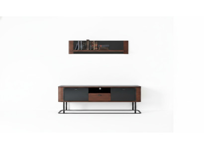 Wohnzimmer Modern Einrichtung Wandregal TV-Lowboard Luxuriöses Sideboard