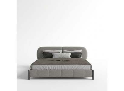 Elegantes gepolstertes Bett grau – komfortabel