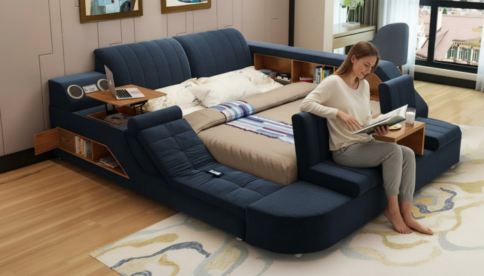 Moderne multifunktionale Bett mit komfortablem Design