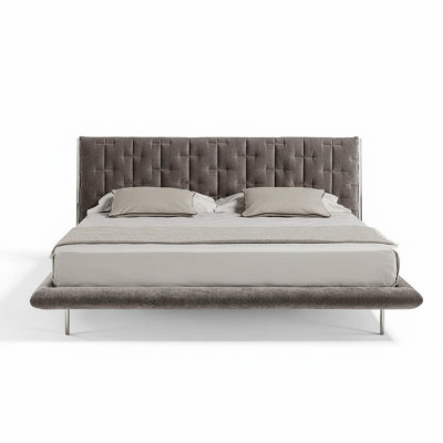 Moderne graue gepolsterte Bett – elegantes Luxus-Bett