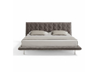 Moderne graue gepolsterte Bett – elegantes Luxus-Bett