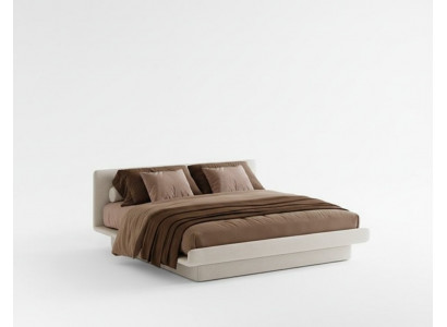 Luxuriöses beiges modernes Polsterbett – bequem und elegant