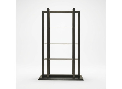Braunes Holzregal im eleganten Design