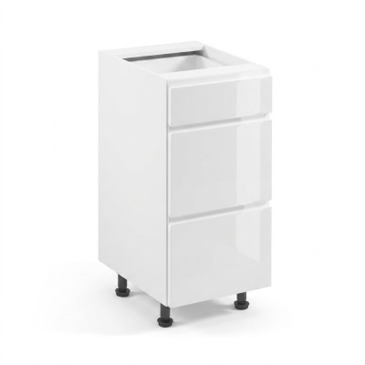 Mobilní Möbel se zásuvkami pod deskou se 3 lesklými zásuvkami