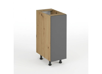 Mobilní kuchyně s deskou, šedá kuchyňská skříň