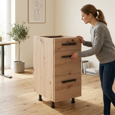 Mobilní skříňka pod dřez s šuplíky, skříňka se šuplíky, kuchyňský kredenc