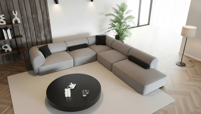 Eck-Sofa in modernem stilvollem Design für die Gemütlichkeit des Wohnzimmers
