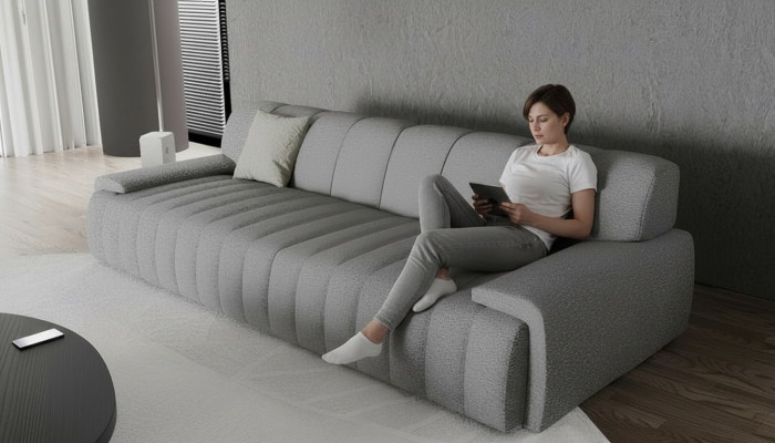 Sofa in modernem, stilvollem Design Komfort bis ins Detail