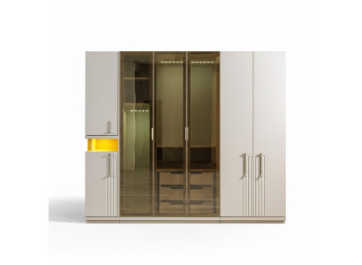 Kleiderschrank 251 cm modern Schlafzimmer großer Schrank