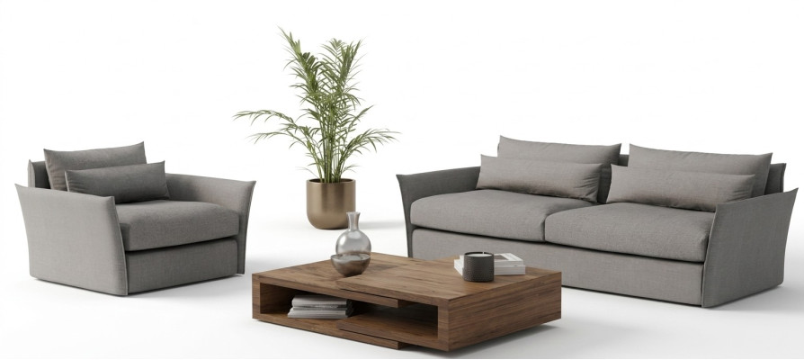 Sofa mit Sessel für Wohnzimmer im modernen Stil für das Wohnzimmer