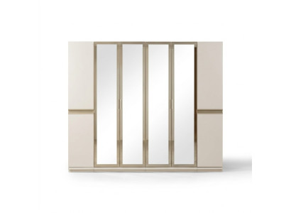 Eckkleiderschrank modern getöntes Glas Schlafzimmer groß Design