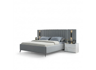 Schlafzimmer-Set mit Bett und 2 Nachttischen im modernen Design