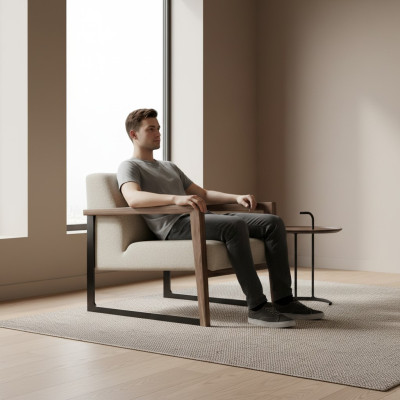 Sessel für das Wohnzimmer Prägnanter Stil, maximale Gemütlichkeit
