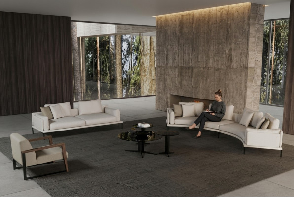 Sofagarnitur in stilvollem Design Moderne gemütliche Geometrie