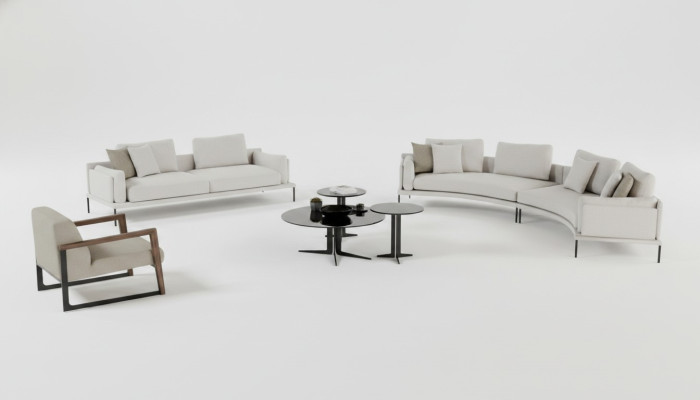 Sofagarnitur in stilvollem Design Moderne gemütliche Geometrie