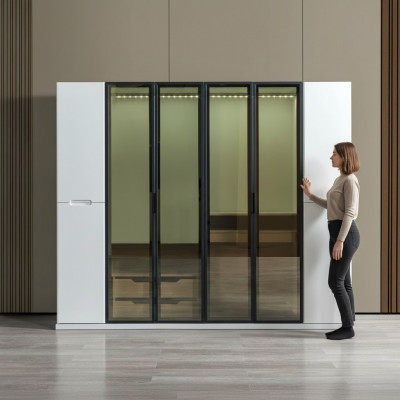 Kleiderschrank Schlafzimmer 255 cm modern großer Schrank