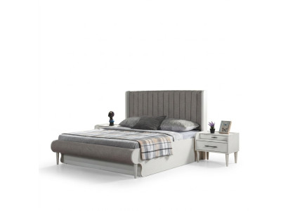 Schlafzimmer 3tlg. Bett + 2 Nachttische Möbel Set elegant