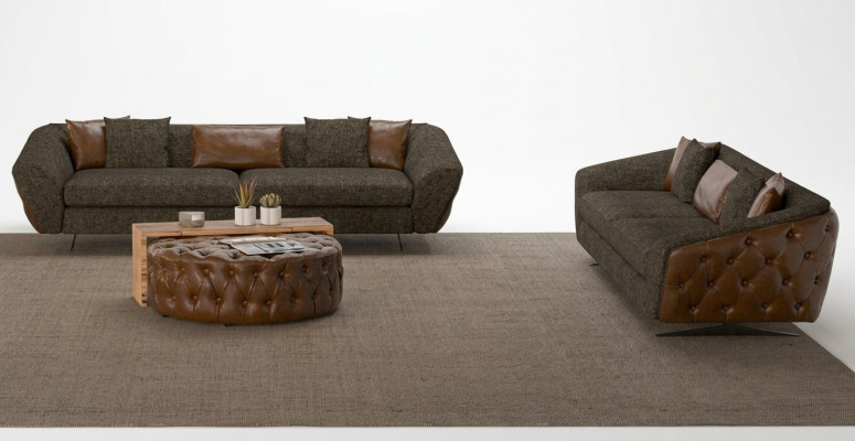 Wohnzimmerset 2x Sofa in modernem Design Stil und Weichheit für Ihr Zuhause