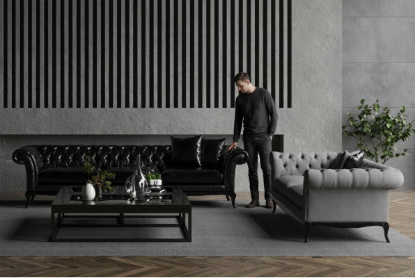 2x Sofa in modernem Design Stilvoller Komfort für Ihr Wohnzimmer