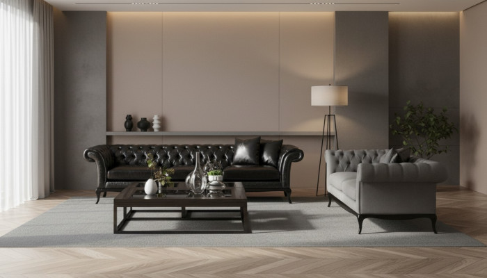 2x Sofa in modernem Design Stilvoller Komfort für Ihr Wohnzimmer