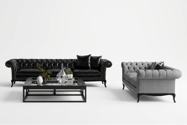 2x Sofa in modernem Design Stilvoller Komfort für Ihr Wohnzimmer