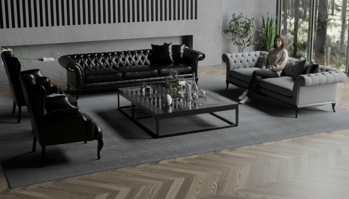 Wohnzimmerset 2x Sofa mit Sessel in modernem Design Stilvoller Komfort