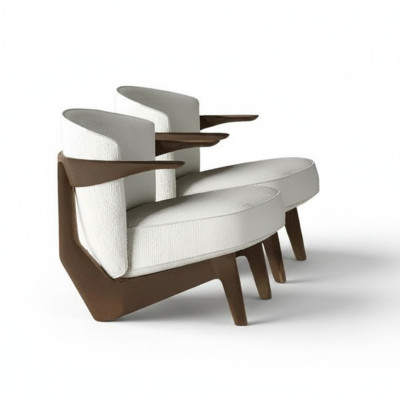 Sessel in modernem Design Sanfter Luxus ohne Schnickschnack