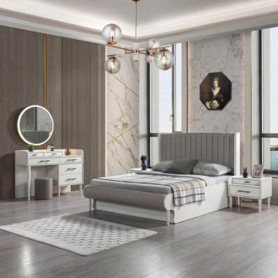 Komplettschlafzimmer modern 5tlg. Bett Nachttische Schrank