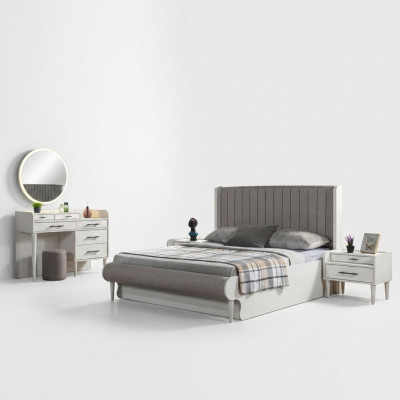 Komplettschlafzimmer modern 5tlg. Bett Nachttische Schrank