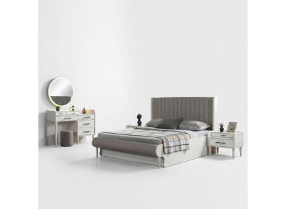 Komplettschlafzimmer modern 5tlg. Bett Nachttische Schrank