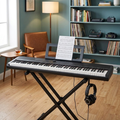 Pohodlné digitální piano: 88 kláves, rytmy, Bluetooth – ideální pro hudebníky