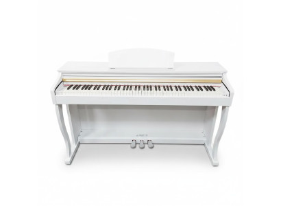 Bílý digitální stage piano lesklé pro domácnost