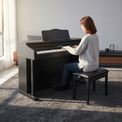 Digitální stage piano s lesklým povrchem