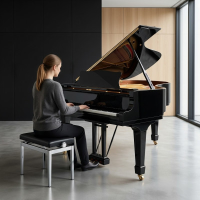 Digitální černé piano