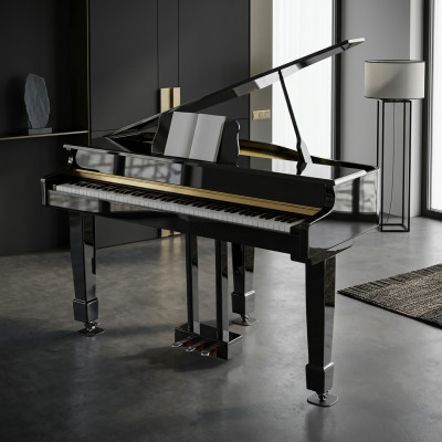 Digitální černé piano