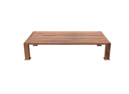Moderner Brauner Couchtisch Rechteckiger Sofatisch Edler Holztisch